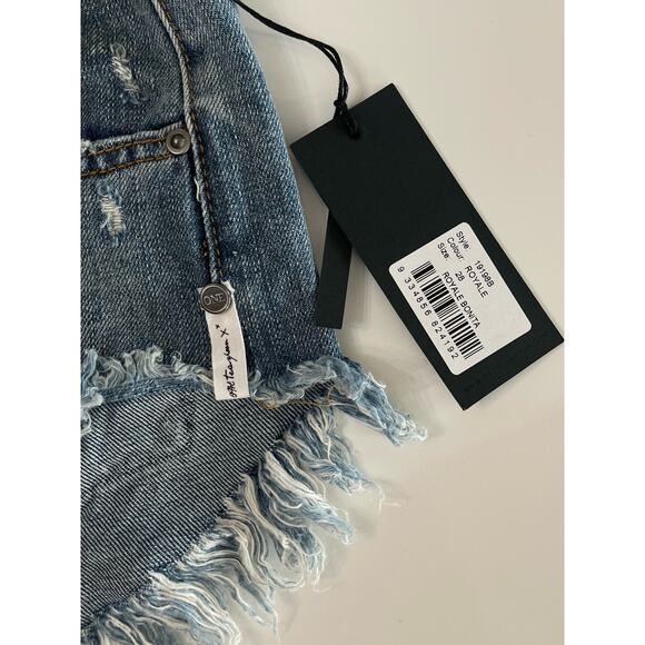 One Teaspoon Royale Bonitas Shorts 28 Colour Royale Mid Rise Button NWT - Picture 3 of 6